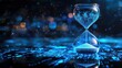 © nuttaya - giant hourglas for business Digital hourglass, time, data, flow, future