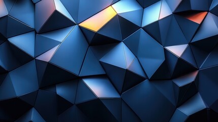 Wall Mural - abstract 3d rendering of geometric shapes modern polygonal background design for poster cover branding banner placar