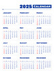 © Gfxsilk - 2025 calendar blue theme