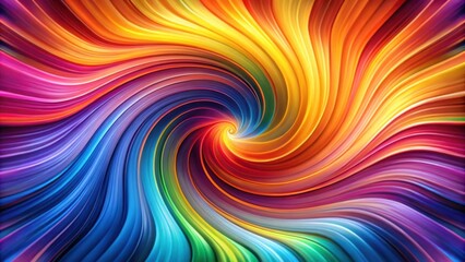 Fototapete - Abstract Vibrant Swirling Rainbow Hues Background Texture Design