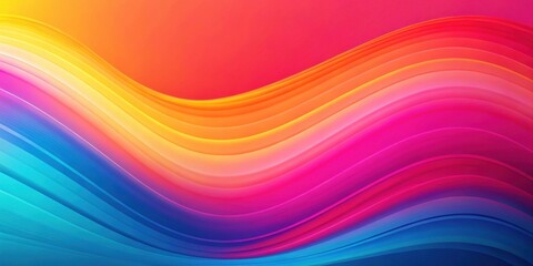 Fototapete - Vibrant Spectrum of Curving Lines in a Colorful Abstract Design