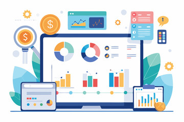 Wall Mural - Collaboration is key! This finance dashboard helps teams work together to identify investment opportunities.