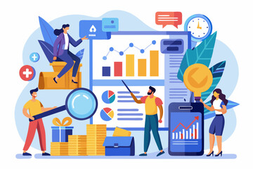 Wall Mural - They analyze financial statements, credit history, and other relevant data to make lending decisions.