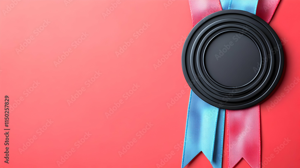 Graduation Ribbon Badge Vector for Achievements and Milestones in ...