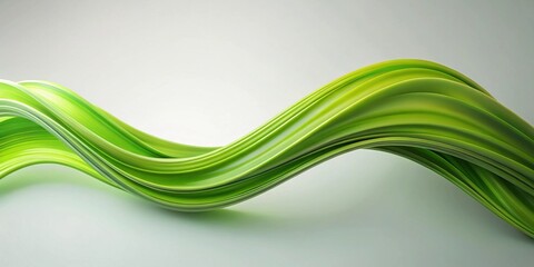 Fototapete - Abstract Lime Green Swirling Wave Design for Modern Backgrounds