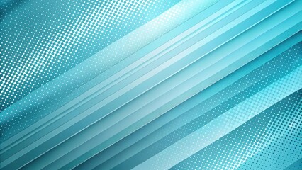 Poster - Abstract Teal Diagonal Stripes and Dotted Pattern Background