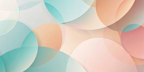 Poster - Abstract Pastel Circle Overlay Design for Digital Presentation