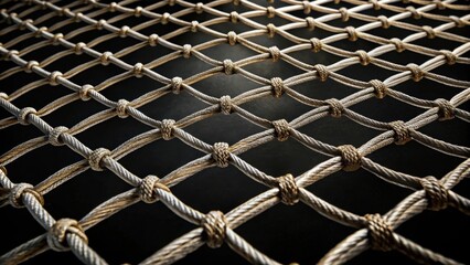 Intricate Knotted Rope Netting Texture A Detailed Close-Up