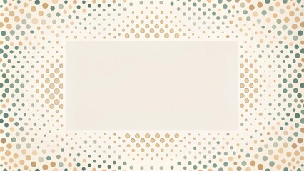 Aufkleber - Elegant Neutral Dotted Pattern with Central Blank Space for Text or Image