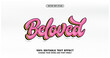 © Haqqani Slab - Beloved: Bold, text effect for a lovely, romantic dynamic look. Fully editable for versatile design applications.