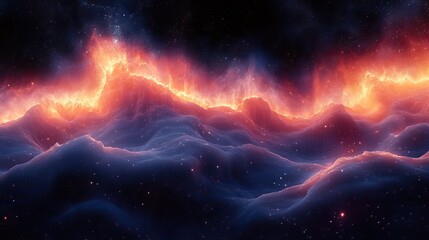 Wall Mural - a sound wave wallpaper with surreal patterns represents creativity, abstract art, graphic design, an