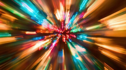 Wall Mural - blur bookeh colorful lights or flashes on a vivid brown color background