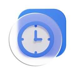 3d clock  time schedule icon