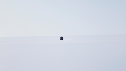 Aufkleber - Minimalist black dot symbolizes solitude amidst vastness digital art contemporary abstract perspective modern concept
