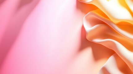Poster - Soft Fabric Texture on Pink and Orange Gradient Background