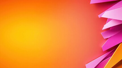 Aufkleber - Vibrant Abstract Background with Pink and Orange Geometric Shapes
