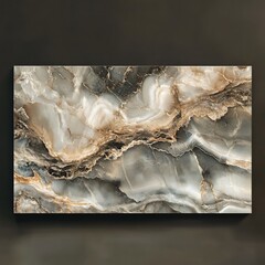 Aufkleber - Abstract Gray and Beige Onyx Stone Background with Natural Patterns and Textures