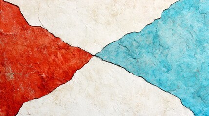 Wall Mural - a close up of a piece of paper with a red, white and blue design