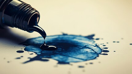 Aufkleber - Ink drop expansion on paper artistic observation studio photograph minimalist close-up creativity unleashed