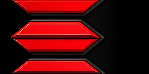 Wall Mural - minimal photostock of a abstract modern 3d red black background with lines arrow geometric overlap s