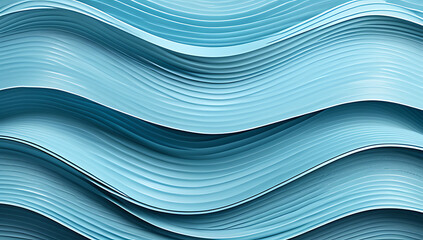 Wall Mural - Elegant Light Blue Waves On A Grainy Textured Background Make For A Unique Poster Design Element.