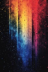 vertical gradient background glowing red blue yellow grainy colors black backdrop noise texture abst