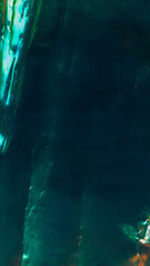 Wall Mural - distressed foil texture. dust scratch overlay. green orange color light flare rust stain defect aged