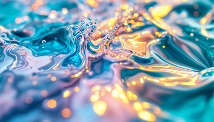 Wall Mural - Flowing River Stream with Shallow Focus
