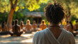 © Bartek - Spiritual Leader Guides Mindful Meditation at Rural Retreat with Diverse Participants