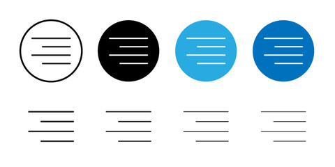 Align icon Vector set outline