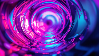 Wall Mural - Swirling abstract pattern with vibrant pink , purple , and blue colors creating a mesmerizing vortex-like effect.