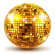 © Mariam - A shiny disco ball, isolated on a white background.
