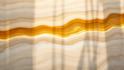 Wall Mural - Soft, blurred waves of warm, golden-yellow, and beige colors, create a serene and calming abstract background