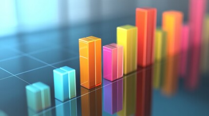 Poster - Colorful Bar Graph Representation of Data Trends and Analytics