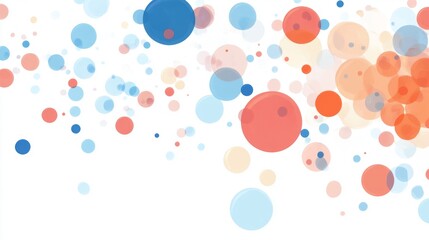 Poster - Abstract Colorful Background with Circles and Bubbles in Soft Tones