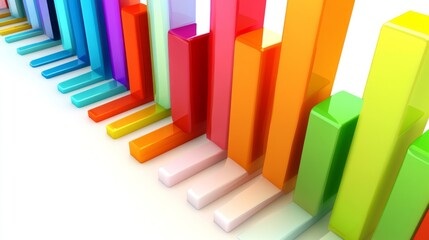 Poster - Colorful Bar Graphs Representing Data Trends and Insights in Business