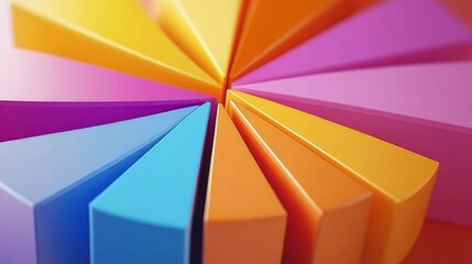 Leinwandbilder - Colorful Geometric Shapes in Bright Gradients for Creative Design