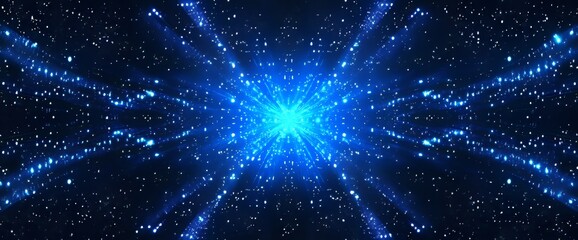 2D illustration featuring an abstract futuristic electronic circuit technology background