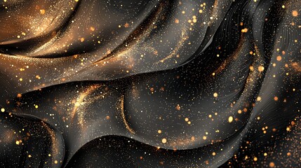 Wall Mural - abstract luxury background with sparkling particles and comely wave patterns