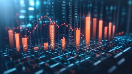 Aufkleber - Modern Financial Data Visualization with Stock Market Charts