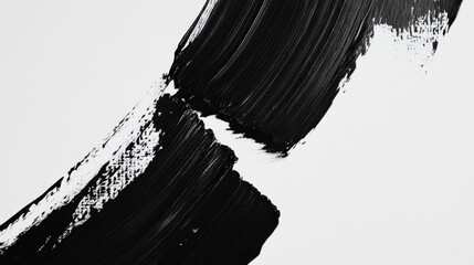 Aufkleber - Abstract Black and White Paint Stroke on Canvas Background