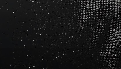 Wall Mural - black noise stipple dots halftone gradient background with grunge texture and dynamic details