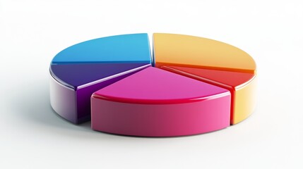 Poster - Colorful Pie Chart Segment Displaying Data Visualization Concept