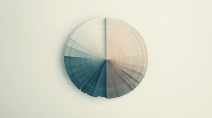 Aufkleber - Abstract Circular Design with Gradient Shades and Geometric Patterns