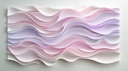 Aufkleber - Abstract Wavy Paper Texture in Soft Pink and Purple Tones