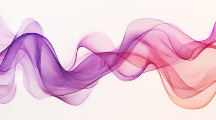 Poster - Colorful flowing smoke waves on a light background for design use