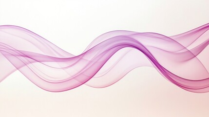 Poster - Abstract Pink Waves Flowing Smoothly Across a Soft Background