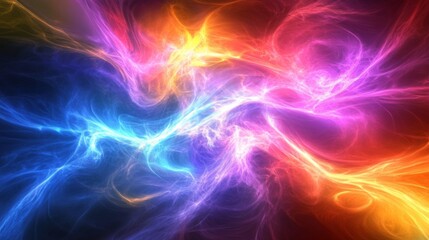 Aufkleber - Colorful Abstract Swirls of Light and Energy in Motion