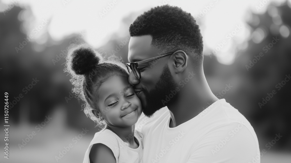 A beautiful, emotional moment as an African American father kisses his ...