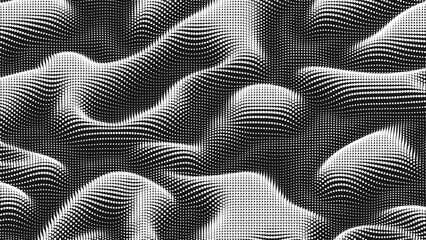 Wall Mural - point wave noise texture. abstract dot background. technological cyberspace background.